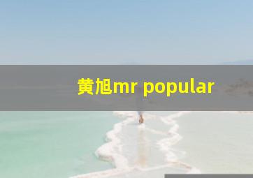 黄旭mr popular